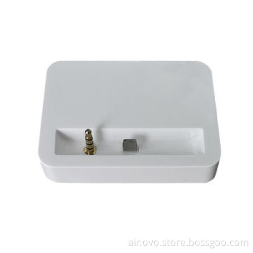 Charger dock for iPhone 5, 3.5mm audio, 5V DC/1A, UV printing
